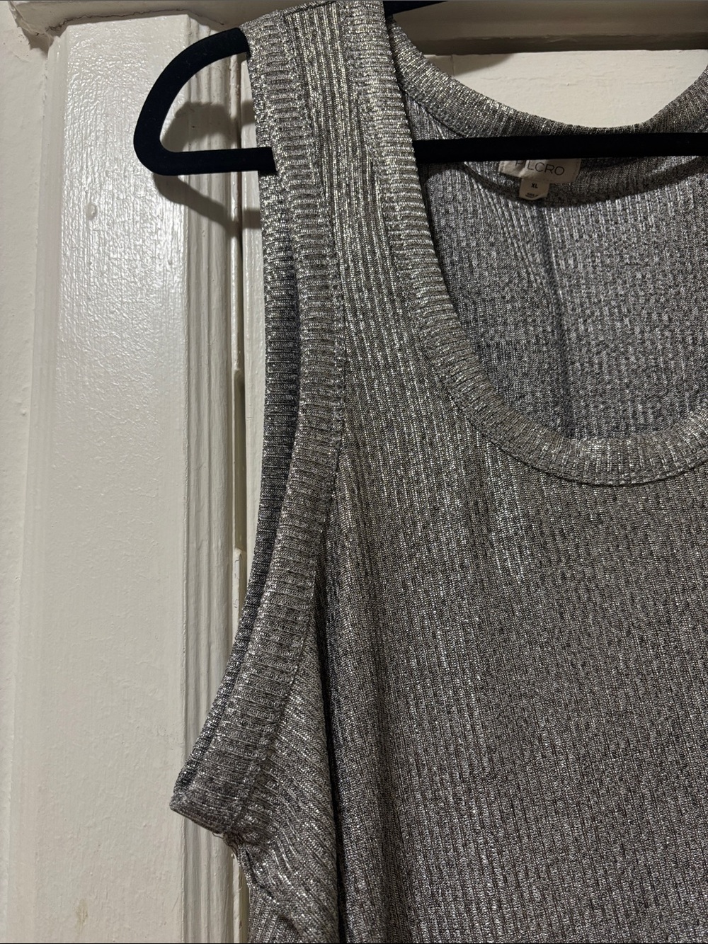 Pilcrow Metallic Silver Ribbed Tank - Picture 3 of 5